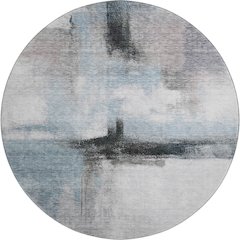 Premium Machine Washable Mayfield AMF1097 Blue 8' x 8' Round Rug