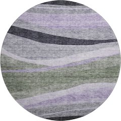 Premium Machine Washable Mayfield AMF1098 Aloe 8' x 8' Round Rug