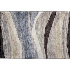 Premium Machine Washable Mayfield AMF1098 Blue 1'8" x 2'6" Rug