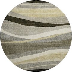 Premium Machine Washable Mayfield AMF1098 Taupe 8' x 8' Round Rug