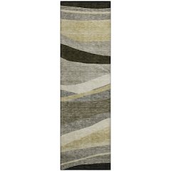 Premium Machine Washable Mayfield AMF1098 Taupe 2'3" x 7'6" Runner Rug