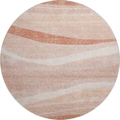 Premium Machine Washable Mayfield AMF1099 Salmon 8' x 8' Round Rug
