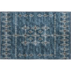 Premium Machine Washable Mayfield  Blue 1'8" x 2'6" Rug