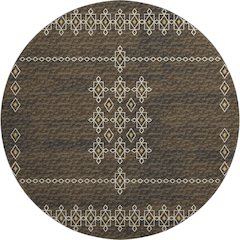 Premium Machine Washable Mayfield  Brown 8' x 8' Round Rug
