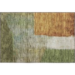 Premium Machine Washable Mayfield AMF1100 Green 1'8" x 2'6" Rug