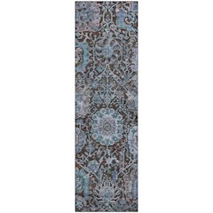 Premium Machine Washable Mayfield AMF1101 Chocolate 2'3" x 7'6" Runner Rug