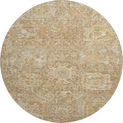 Premium Machine Washable Mayfield AMF1101 Khaki 8' x 8' Round Rug