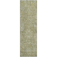 Premium Machine Washable Mayfield AMF1101 Sage 2'3" x 7'6" Runner Rug