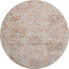 Premium Machine Washable Mayfield AMF1102 Coral 8' x 8' Round Rug