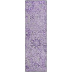 Premium Machine Washable Mayfield AMF1102 Lavender 2'3" x 7'6" Runner Rug
