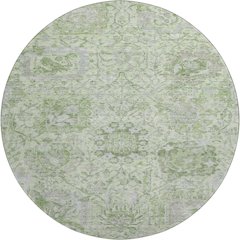 Premium Machine Washable Mayfield AMF1102 Mint 8' x 8' Round Rug