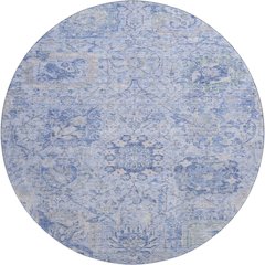 Premium Machine Washable Mayfield AMF1102 Sky 8' x 8' Round Rug