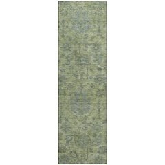 Premium Machine Washable Mayfield AMF1105 Aloe 2'3" x 7'6" Runner Rug