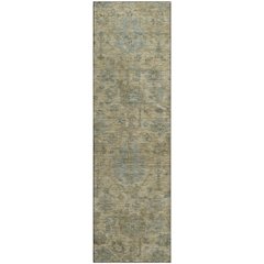 Premium Machine Washable Mayfield AMF1105 Beige 2'3" x 7'6" Runner Rug