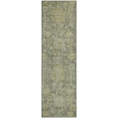 Premium Machine Washable Mayfield AMF1105 Sage 2'3" x 7'6" Runner Rug