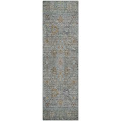 Premium Machine Washable Mayfield AMF1106 Teal 2'3" x 7'6" Runner Rug
