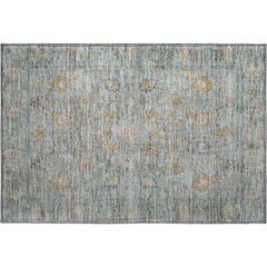 Premium Machine Washable Mayfield AMF1106 Teal 1'8" x 2'6" Rug