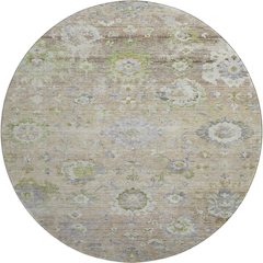 Premium Machine Washable Mayfield AMF1107 Beige 8' x 8' Round Rug