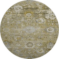 Premium Machine Washable Mayfield AMF1107 Brown 8' x 8' Round Rug