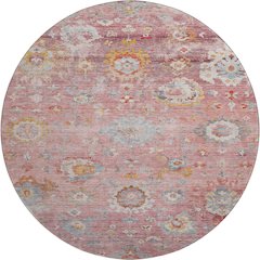 Premium Machine Washable Mayfield AMF1107 Pink 8' x 8' Round Rug