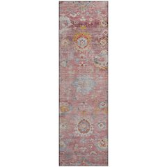 Premium Machine Washable Mayfield AMF1107 Pink 2'3" x 7'6" Runner Rug