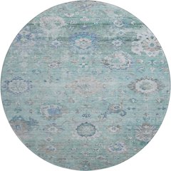 Premium Machine Washable Mayfield AMF1107 Seafoam 8' x 8' Round Rug