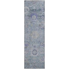 Premium Machine Washable Mayfield AMF1107 Sky 2'3" x 7'6" Runner Rug