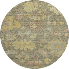 Premium Machine Washable Mayfield AMF1108 Aloe 8' x 8' Round Rug
