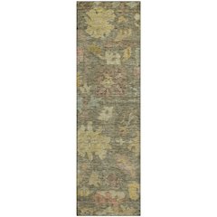 Premium Machine Washable Mayfield AMF1108 Aloe 2'3" x 7'6" Runner Rug