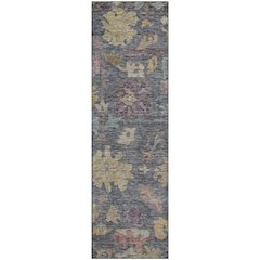 Premium Machine Washable Mayfield AMF1108 Blue 2'3" x 7'6" Runner Rug