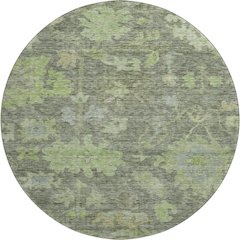 Premium Machine Washable Mayfield AMF1108 Fern 8' x 8' Round Rug