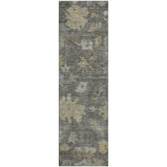 Premium Machine Washable Mayfield AMF1108 Gray 2'3" x 7'6" Runner Rug