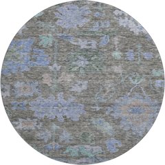 Premium Machine Washable Mayfield AMF1108 Taupe 8' x 8' Round Rug