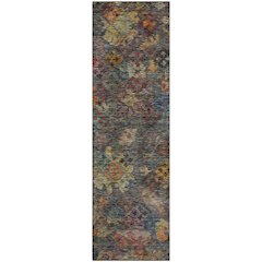 Premium Machine Washable Mayfield AMF1109 Gray 2'3" x 7'6" Runner Rug