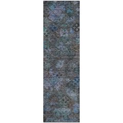 Premium Machine Washable Mayfield AMF1109 Teal 2'3" x 7'6" Runner Rug