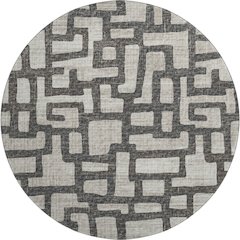Premium Machine Washable Mayfield  Gray 8' x 8' Round Rug