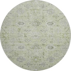 Premium Machine Washable Mayfield AMF1110 Aloe 8' x 8' Round Rug