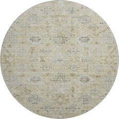 Premium Machine Washable Mayfield AMF1110 Beige 8' x 8' Round Rug