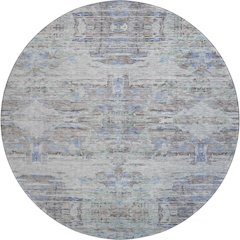 Premium Machine Washable Mayfield AMF1112 Taupe 8' x 8' Round Rug