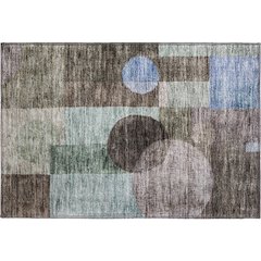 Premium Machine Washable Mayfield AMF1114 Brown 1'8" x 2'6" Rug