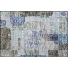 Premium Machine Washable Mayfield AMF1116 Blue 1'8" x 2'6" Rug