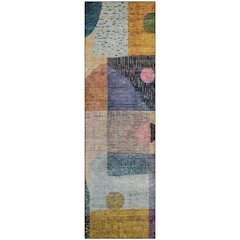 Premium Machine Washable Mayfield AMF1117 Green 2'3" x 7'6" Runner Rug