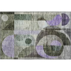 Premium Machine Washable Mayfield AMF1117 Olive 1'8" x 2'6" Rug