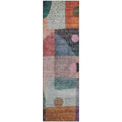 Premium Machine Washable Mayfield AMF1117 Orange 2'3" x 7'6" Runner Rug