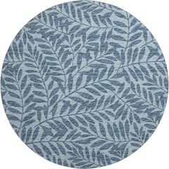Premium Machine Washable Mayfield  Blue 8' x 8' Round Rug