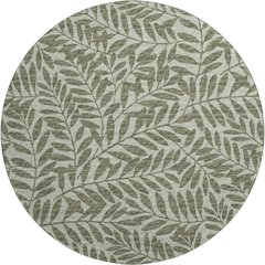 Premium Machine Washable Mayfield  Green 8' x 8' Round Rug