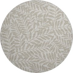 Premium Machine Washable Mayfield  Taupe 8' x 8' Round Rug