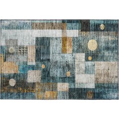 Premium Machine Washable Mayfield AMF1123 Teal 1'8" x 2'6" Rug