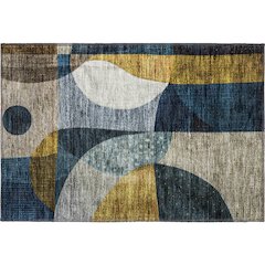 Premium Machine Washable Mayfield AMF1124 Blue 1'8" x 2'6" Rug