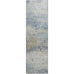 Premium Machine Washable Mayfield AMF1129 Blue 2'3" x 7'6" Runner Rug